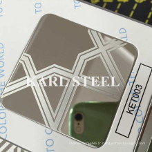 Feuille gravée de haute qualité de l&#39;acier inoxydable 201 Ket003